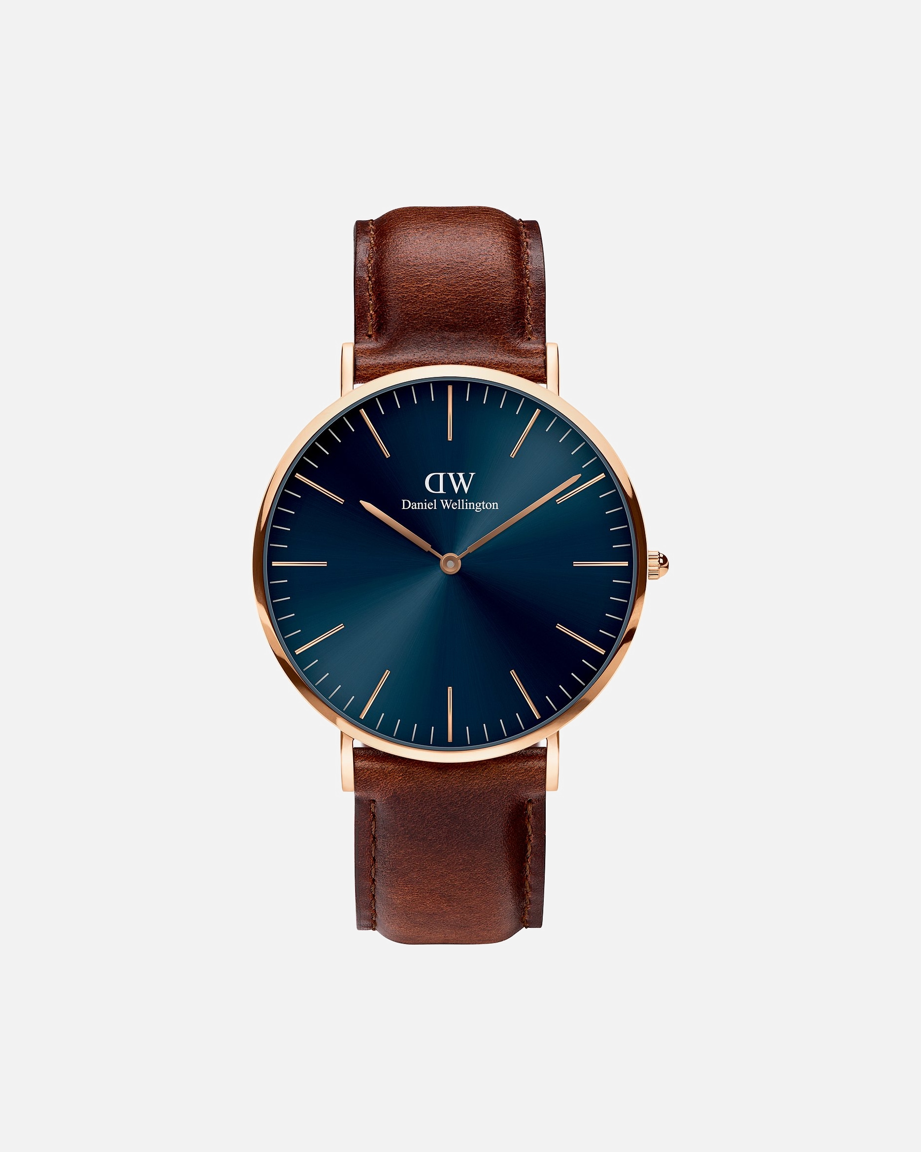 Uhr für Männlich Daniel Wellington Classic Schwarz St Mawes blau, braun