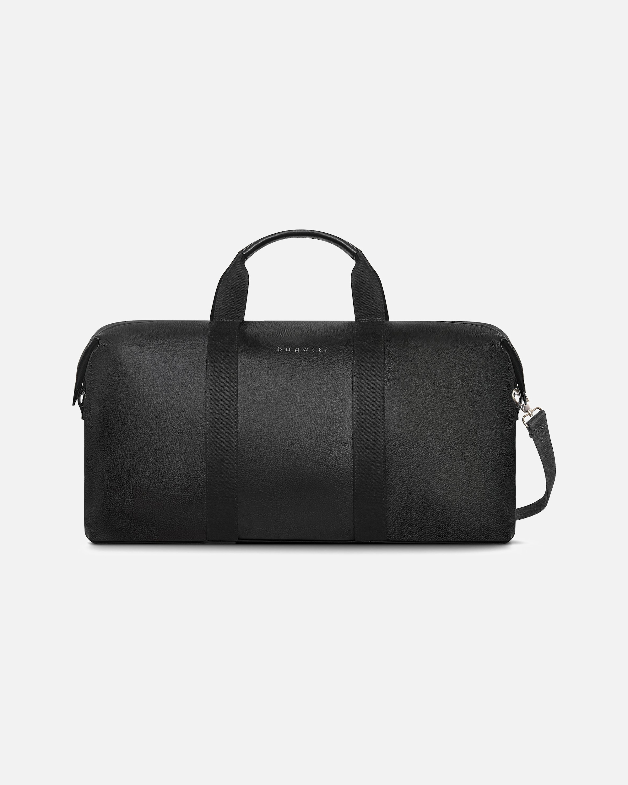Tasche für Männlich Bugatti Valencia Weekender Reisetasche Leder 55 cm black