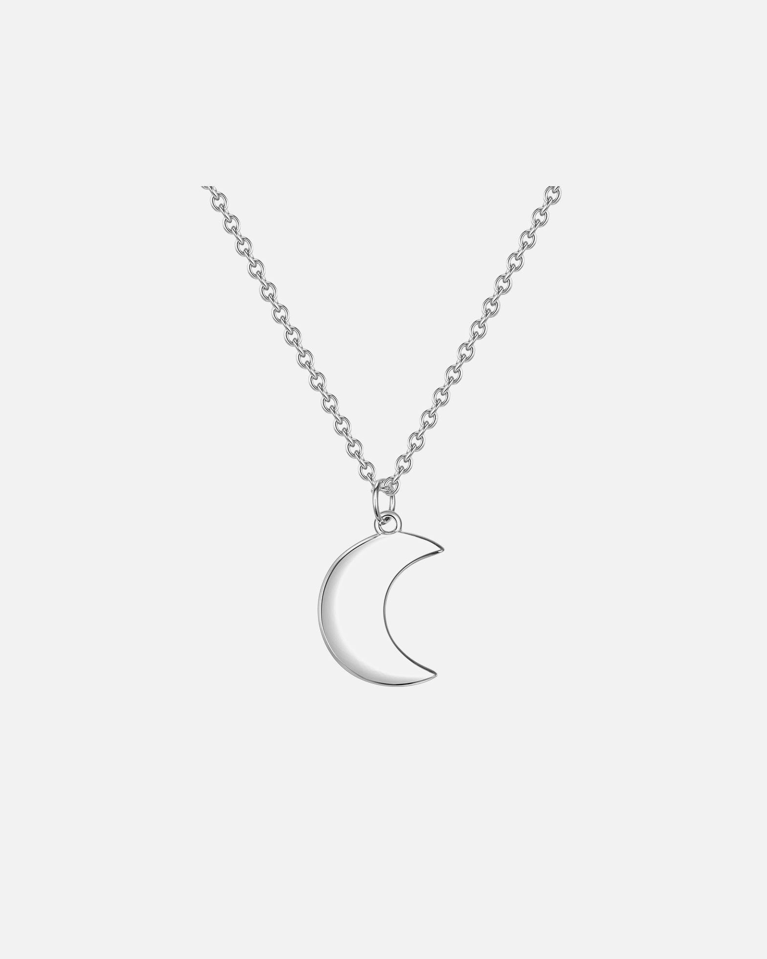 Halskette für Weiblich Glanzstücke München Halskette Mond Sterling Silber in Silber 40,0 cm Basiskette + 5,0 cm Verlängerung