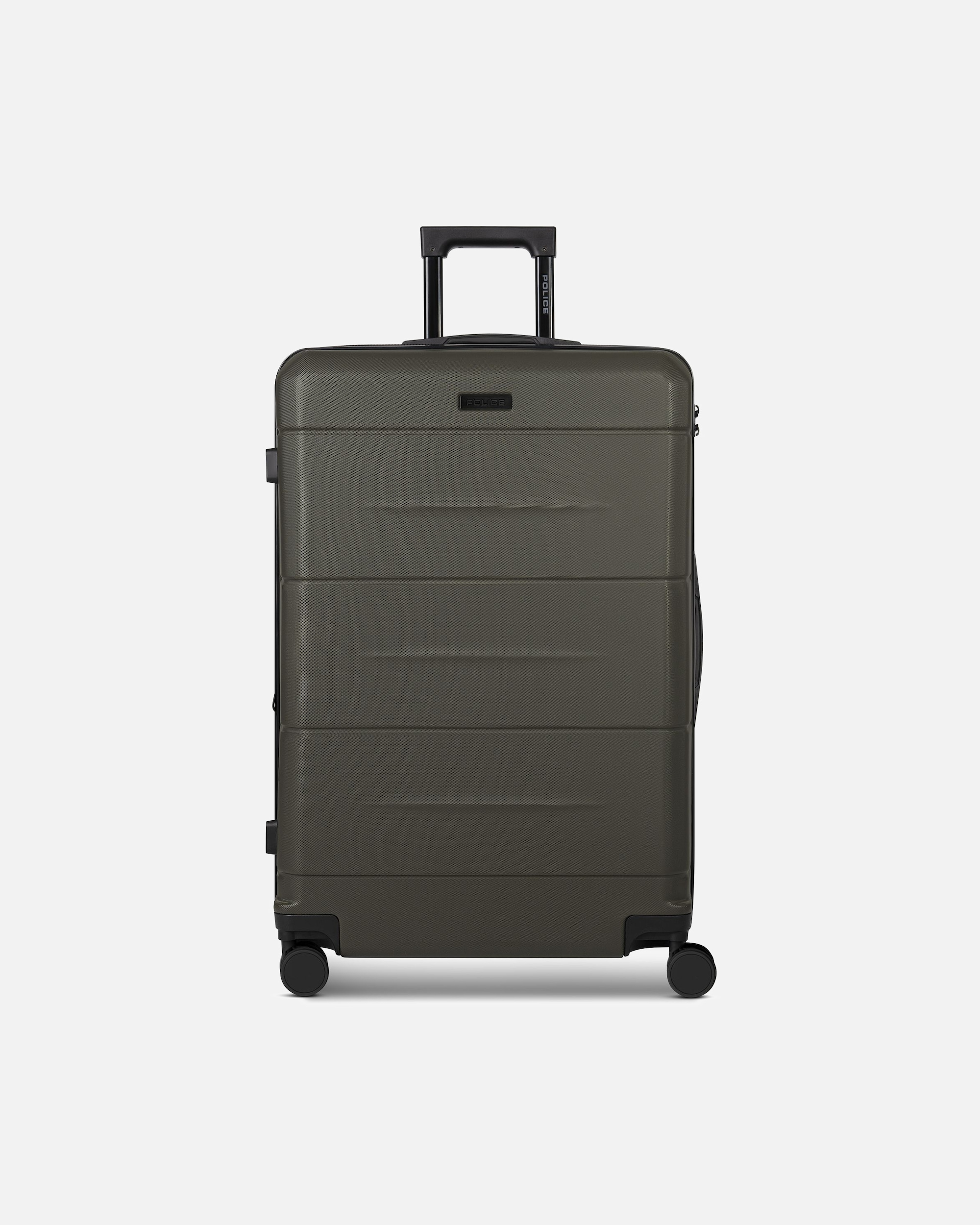 Koffer für Männlich Police London 4 Rollen Trolley 74 cm mit Dehnfalte cool olive