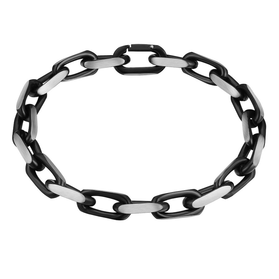 True Rebels Armband aus Edelstahl in Schwarz 22,0 cm Herren