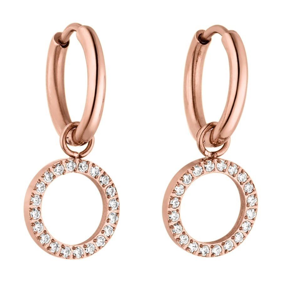 Purelei Closed Glow Creolen 100% Edelstahl Rosegold Hellbraun Damen