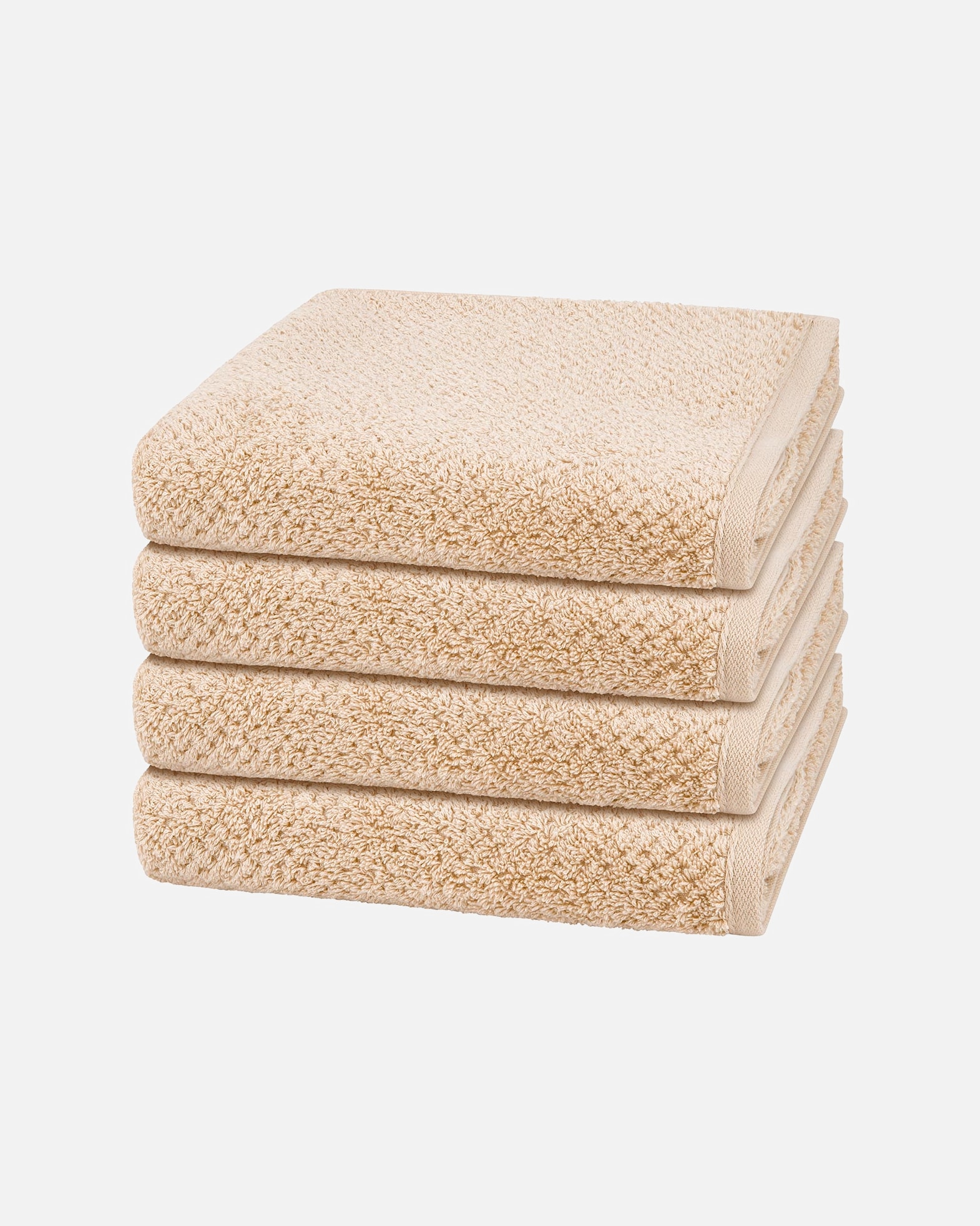 Handtuch für Unisex Cawö Handtuch-Set Pure (4er Set) Beige