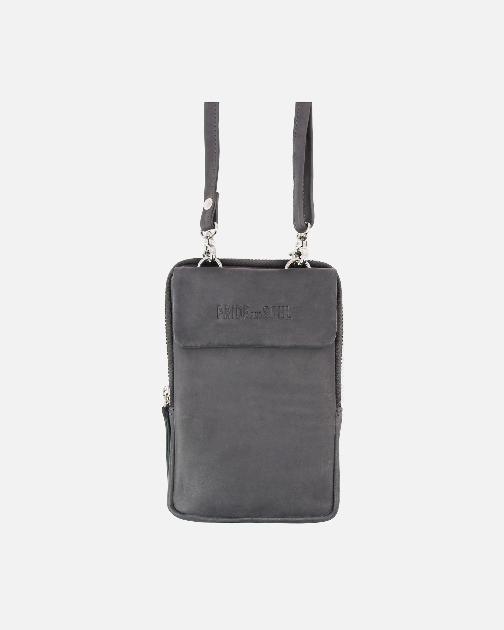 Handy Accessoire für Weiblich Pride and Soul Loris Handytasche Leder 11,5 cm grau