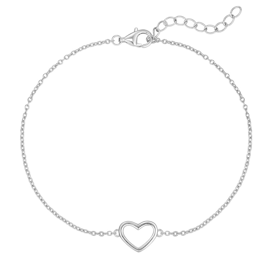 Rafaela Donata Armband Herz aus Sterling Silber in 18,0 cm Basislänge + 3,0 Verlängerung Damen
