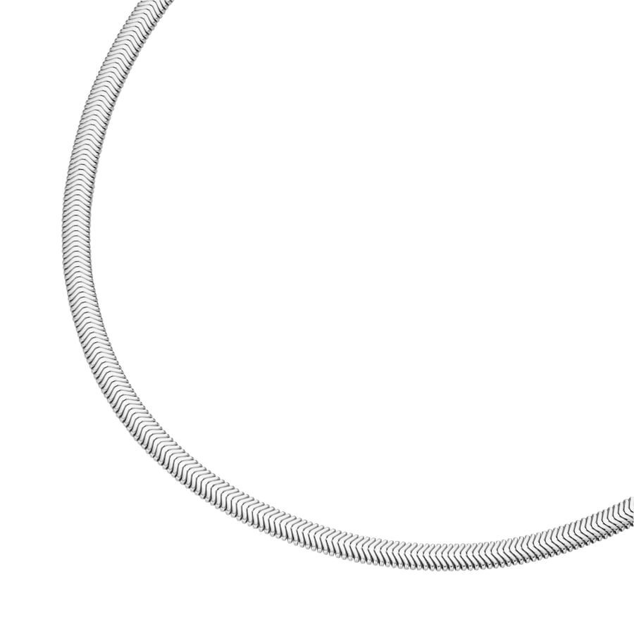 Smart Jewel Kette gedrückte Schlangenkette massiv, Silber 925 45 cm Damen