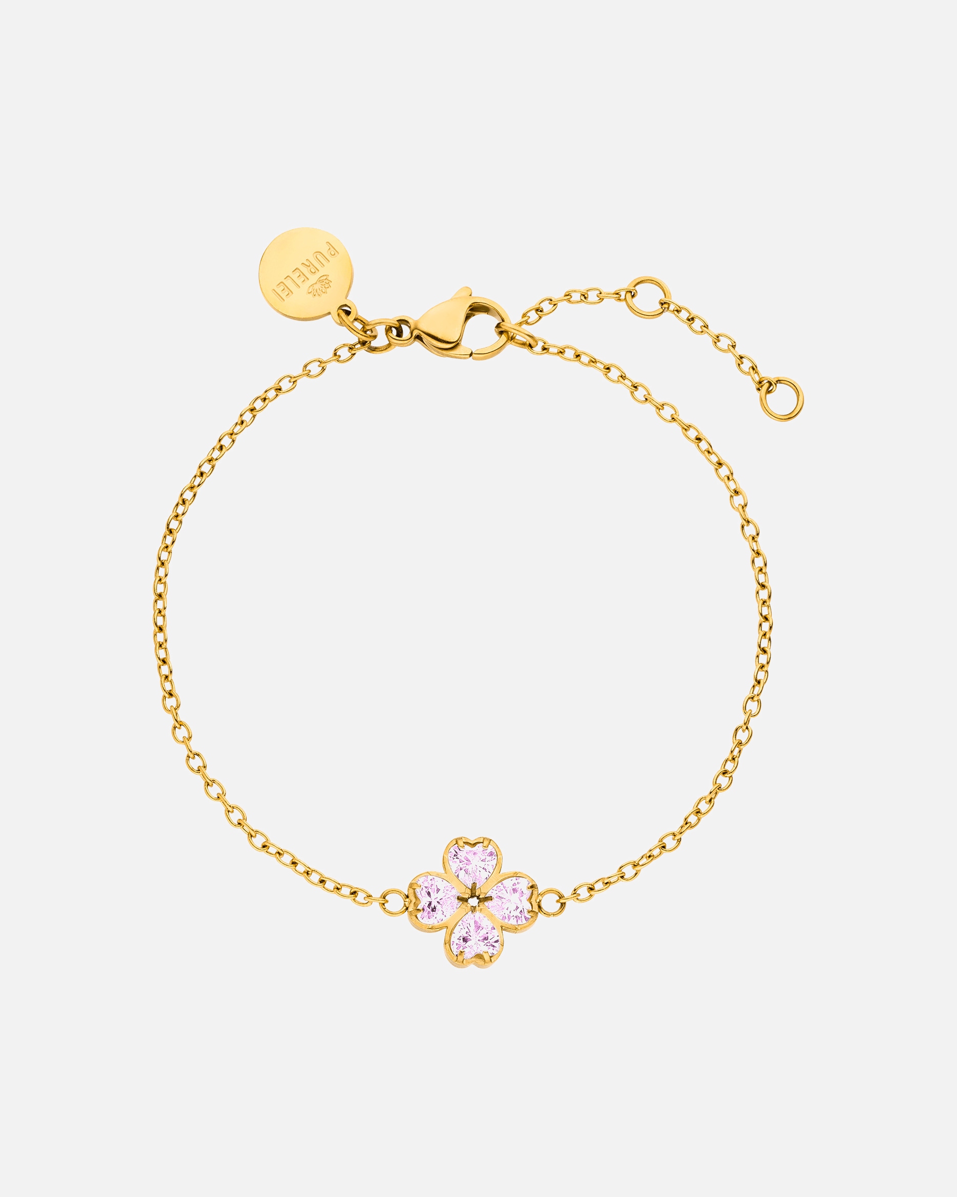 Armband für Unisex Purelei Cuore Rosé Armband 100% Edelstahl Gold