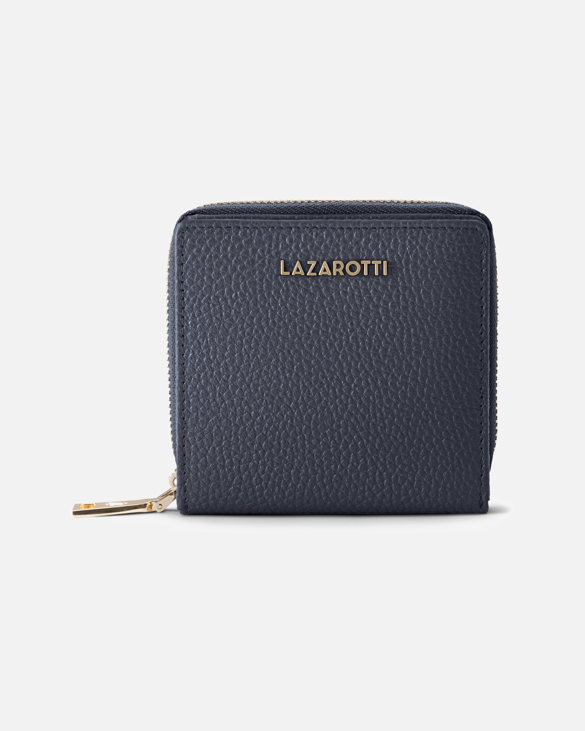 Portemonnaie für Weiblich Lazarotti Bologna Leather Damengeldbörse navy
