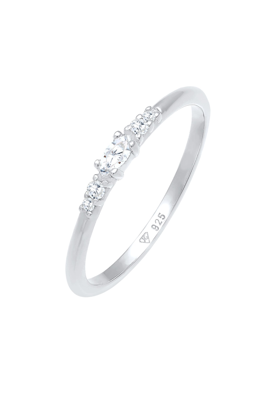 Elli Zirkonia Marquise Elegant Verlobung 925 Silber 54 Damen