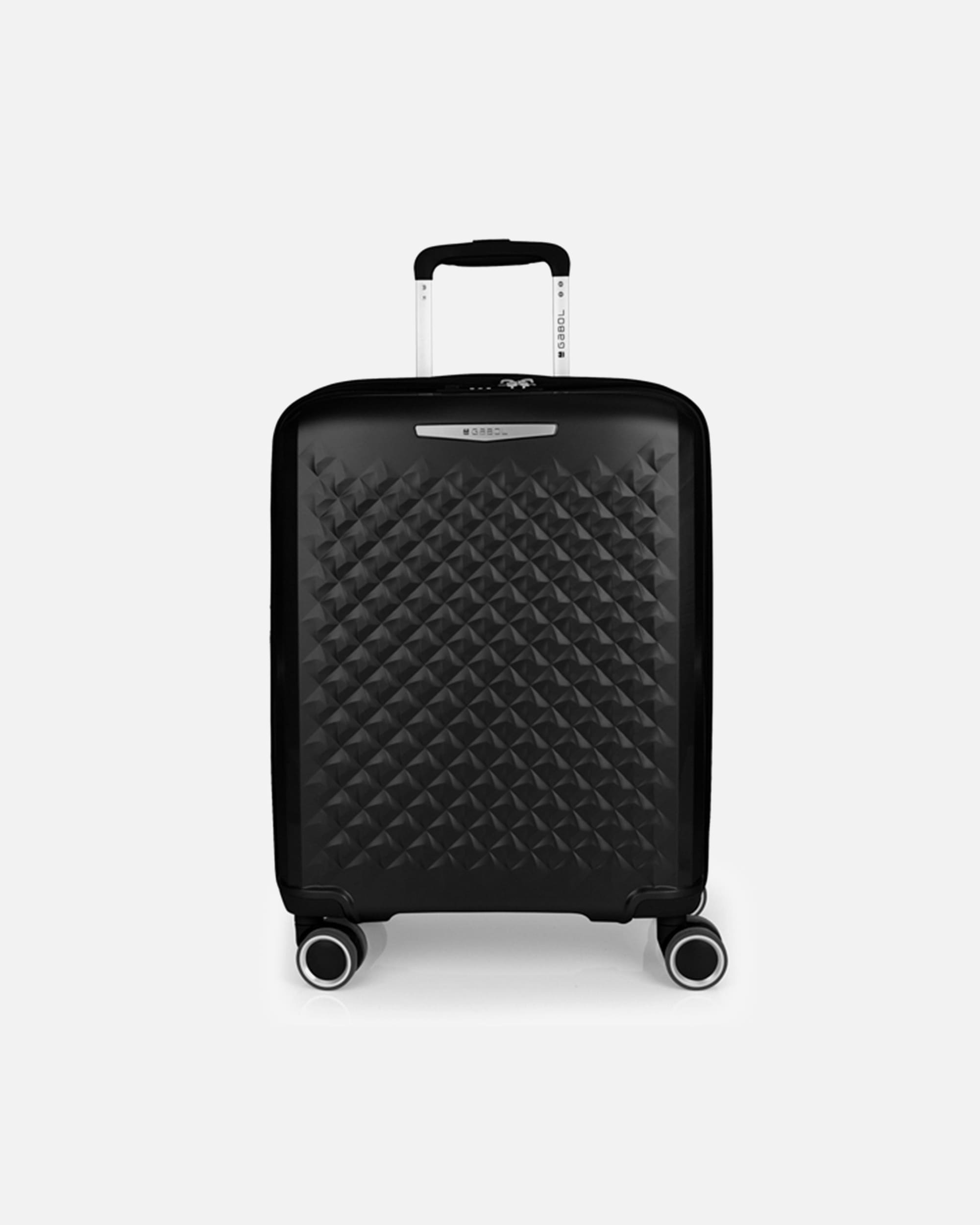 Handgepäckkoffer für Männlich Gabol Queens 4 Rollen Kabinentrolley S 54 cm mit Dehnfalte negro