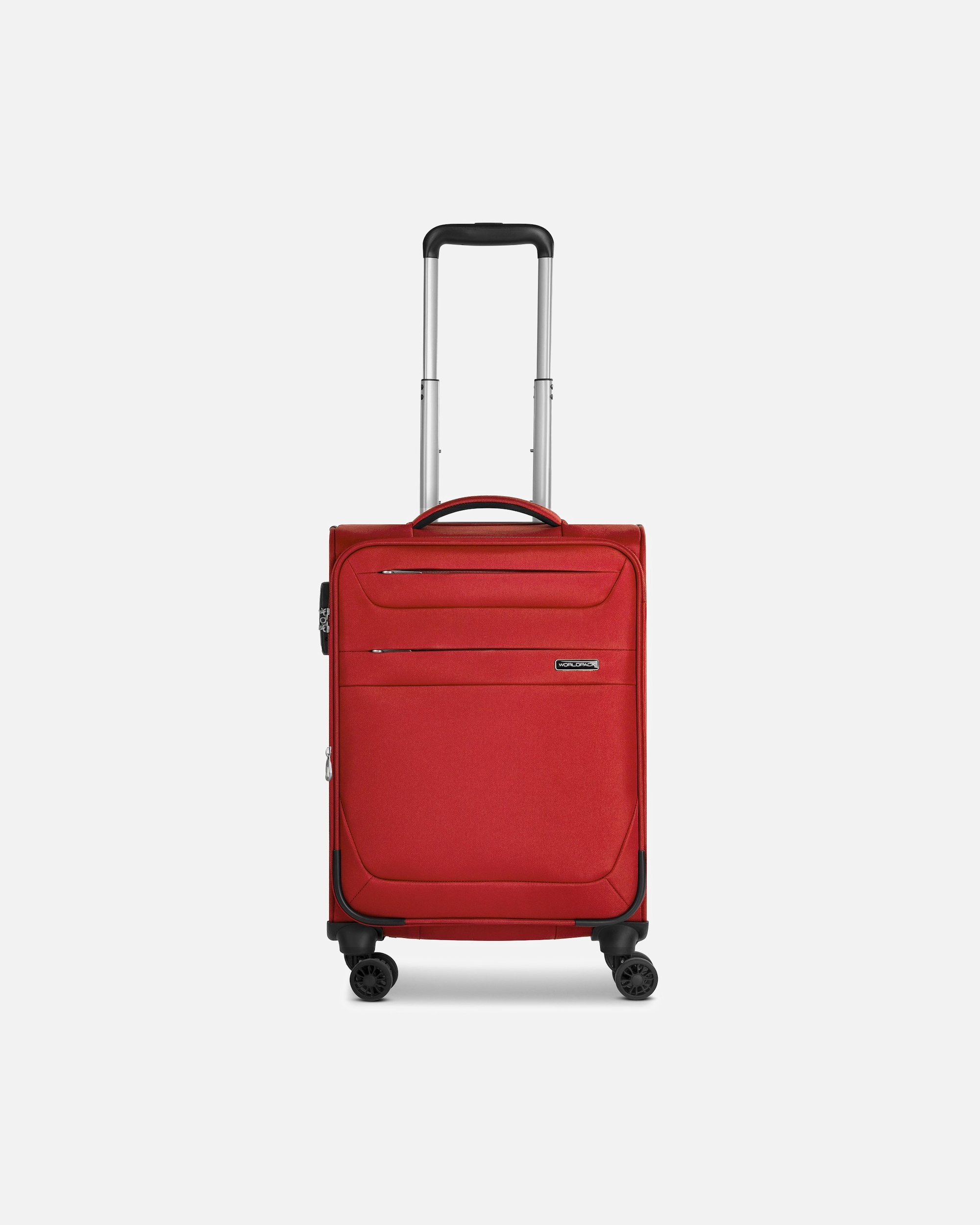 Handgepäckkoffer für Männlich Worldpack Chicago 4 Rollen Kabinentrolley S 55 cm dark-red