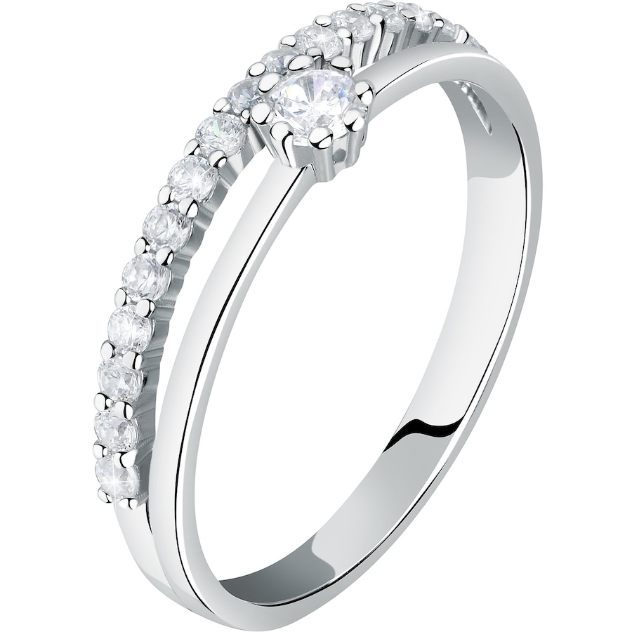 Live Diamond Damenring 375er Weißgold, recycelt 54 Damen