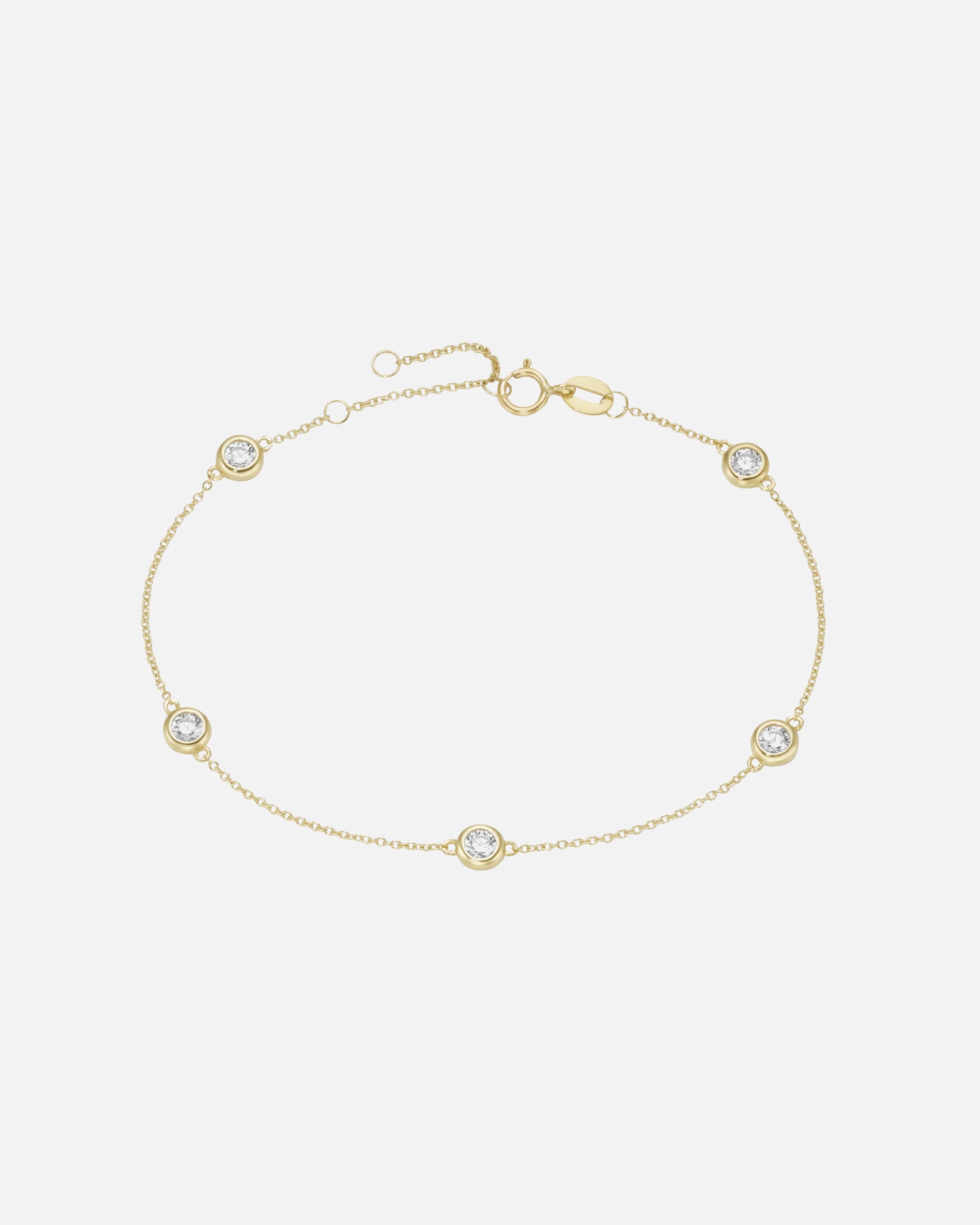 Armband für Weiblich Luigi Merano Armband Ankerkette mit Zirkonia, Gold 375 19 cm