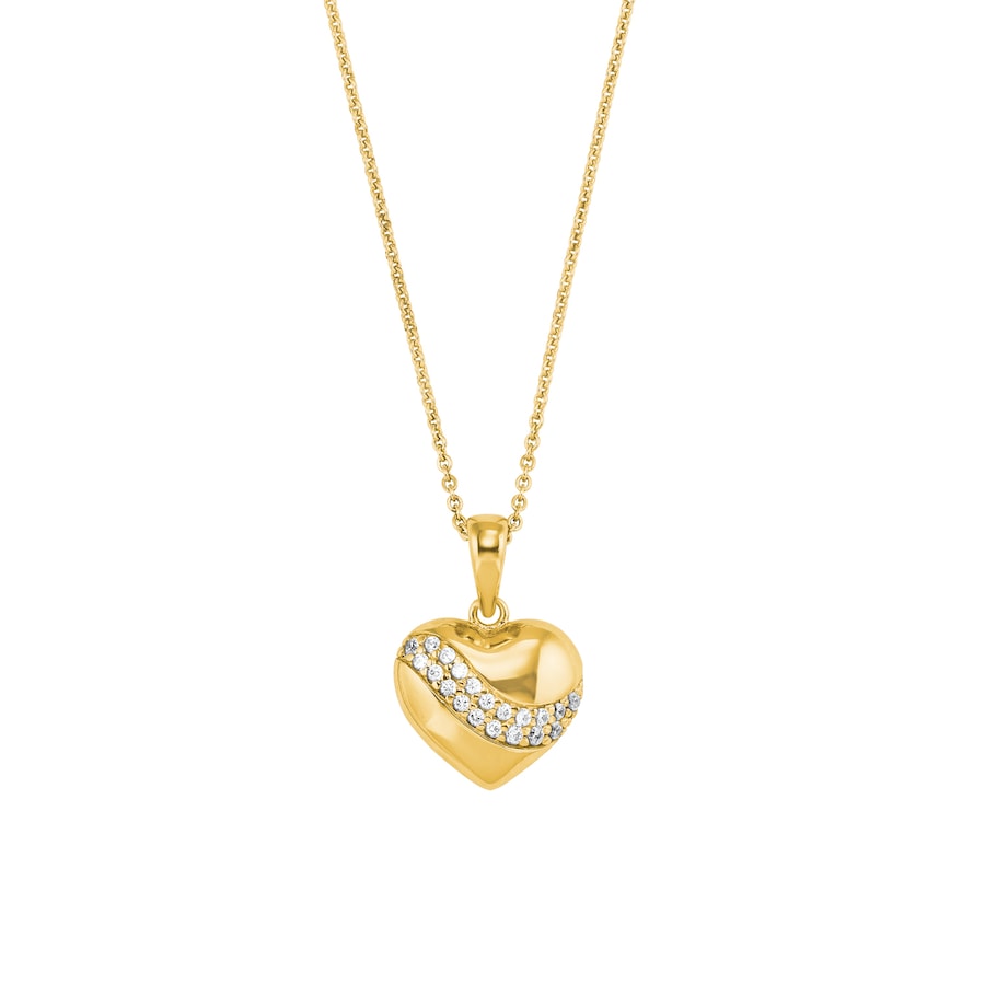 amor Kette mit Anhänger Gold Weiss Damen
