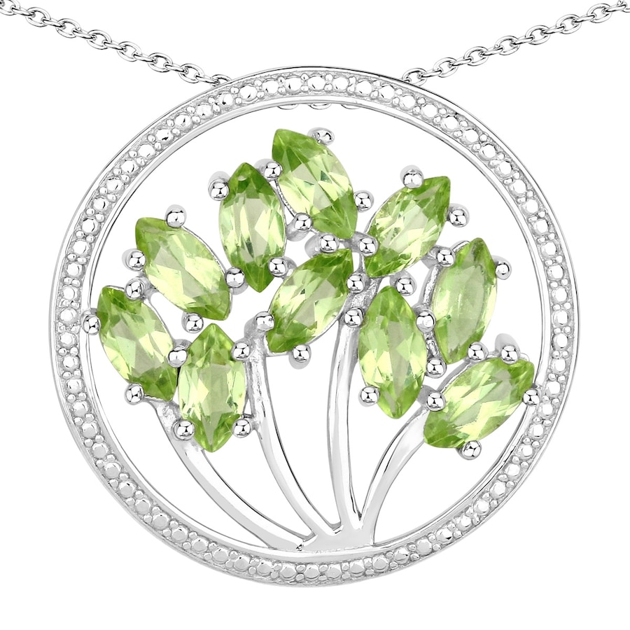 Rafaela Donata Kette Tree of Life Sterling Silber Granat in Peridot Damen