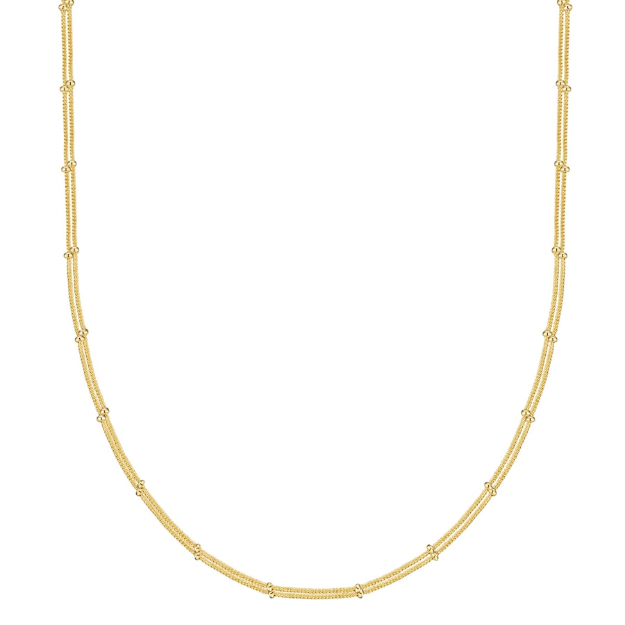 Glanzstücke München Halskette aus Sterling Silber in gelbgold 40,0 cm Basiskette + 5,0 Verlängerung Damen