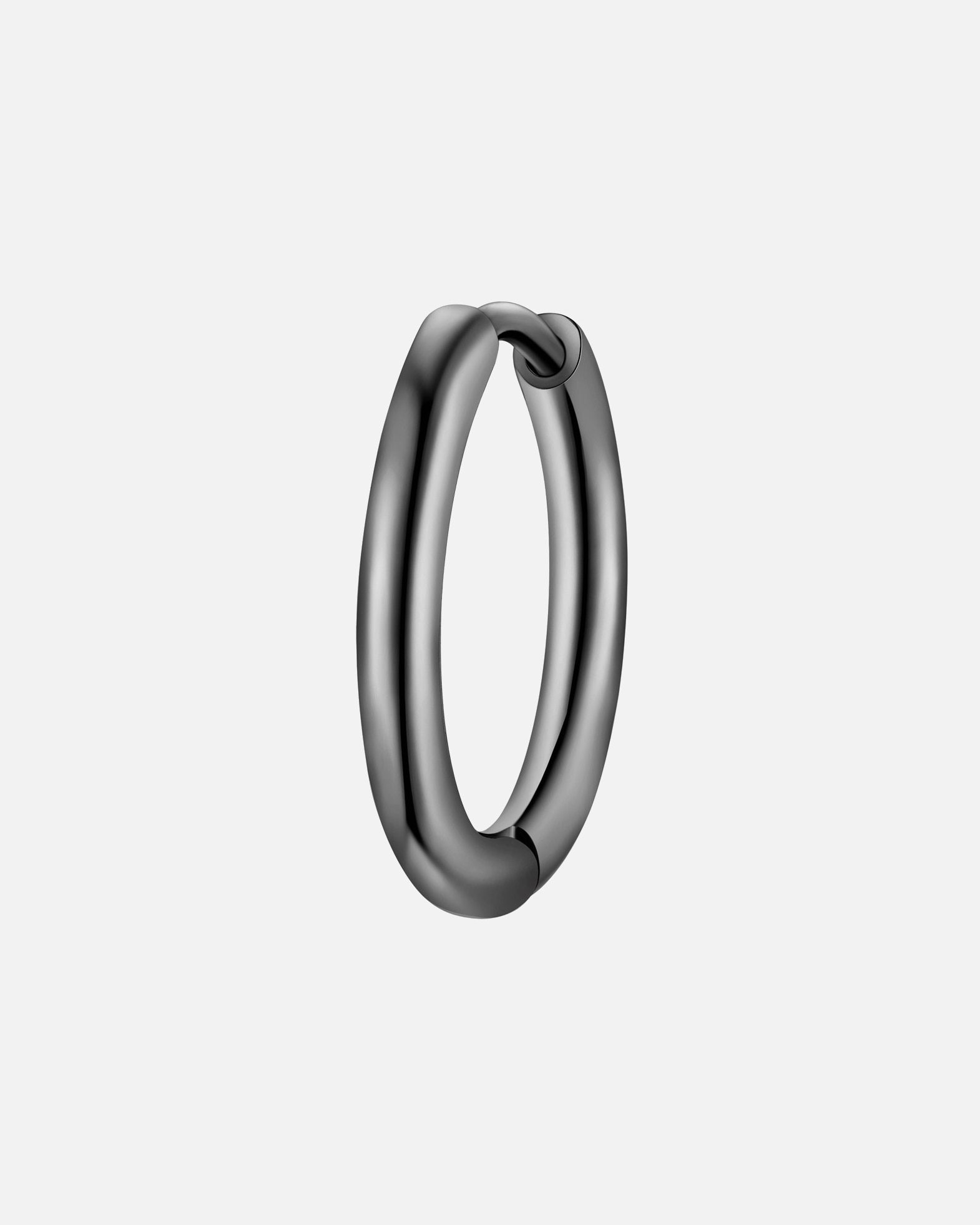 Creolen für Männlich True Rebels Creolen aus Edelstahl in Gunmetal 15,1 mm