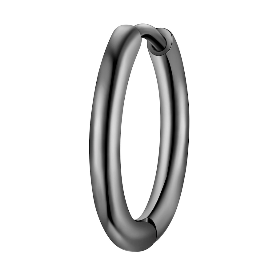 True Rebels Creolen aus Edelstahl in Gunmetal 15,1 mm Herren
