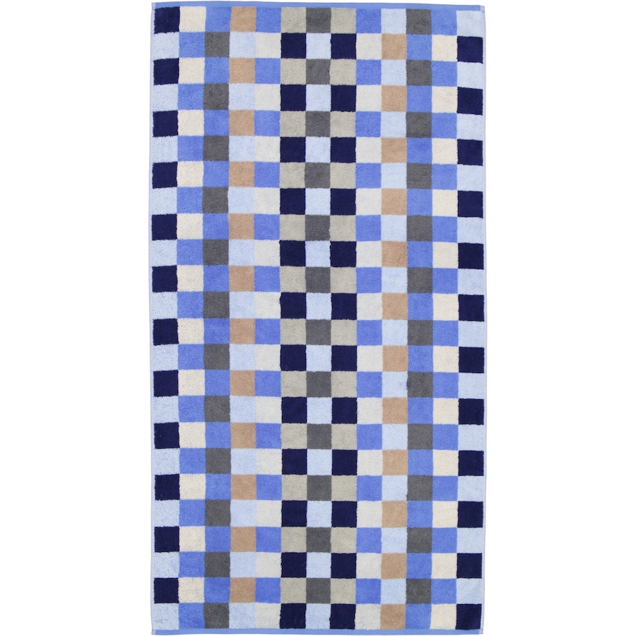 Cawö Handtücher Unique Karo 942 saphir - 11 Duschtuch 70x140 cm Grau