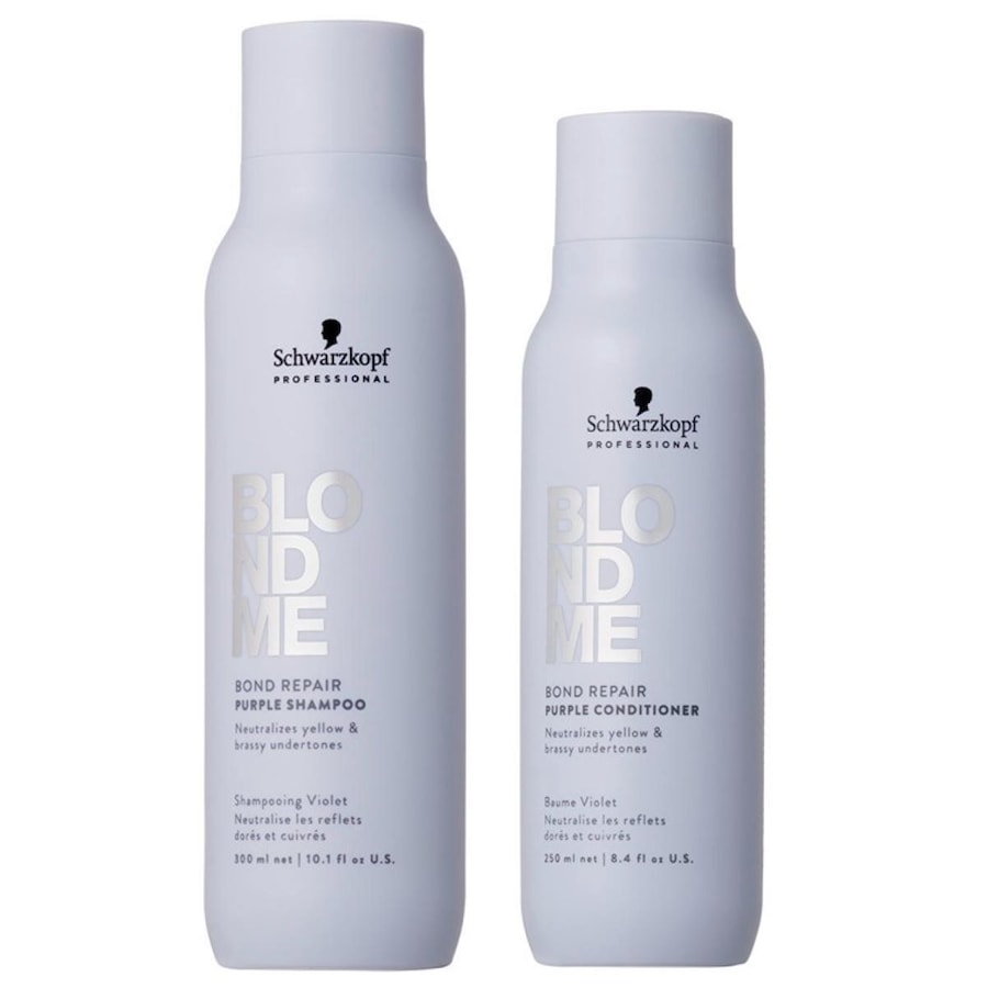 Schwarzkopf Professional Blondme Bond Repair Purple Bundle (Shampoo + Conditioner) Damen
