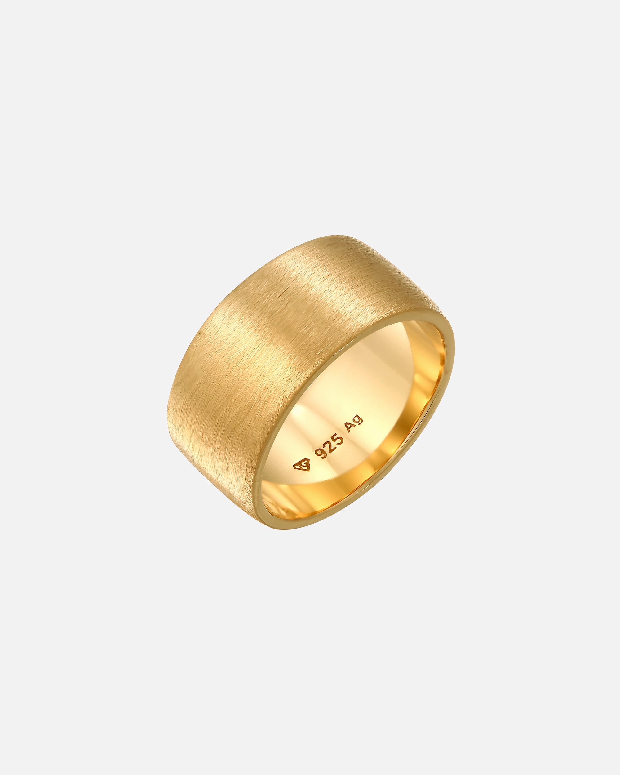 Ring für Weiblich Elli Bandring Breit Matt Gebürstet Basic 925 Silber 52
