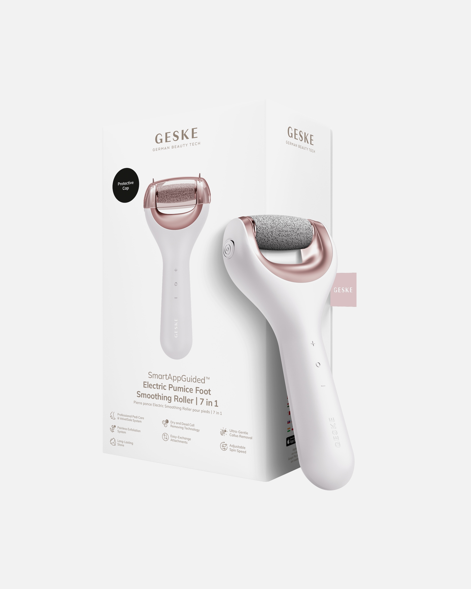 Hornhautentferner für Unisex GESKE GESKE Electric Pumice Foot Smoothing Roller | 7 in 1 Starlight