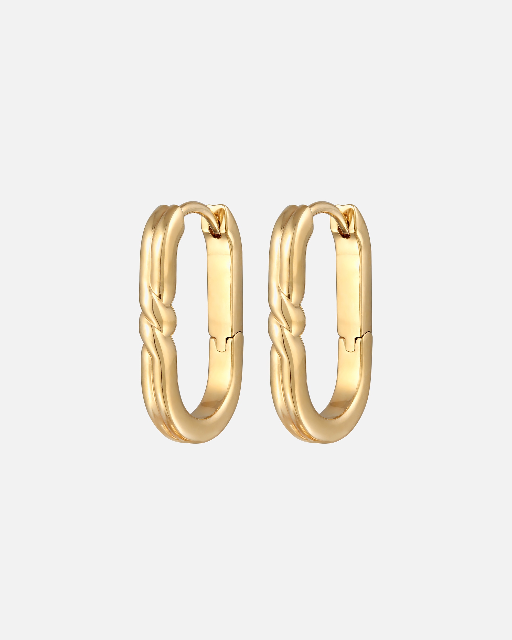 Ohrringe für Weiblich Elli Creolen Damen Klappcreolen Oval goldfarben