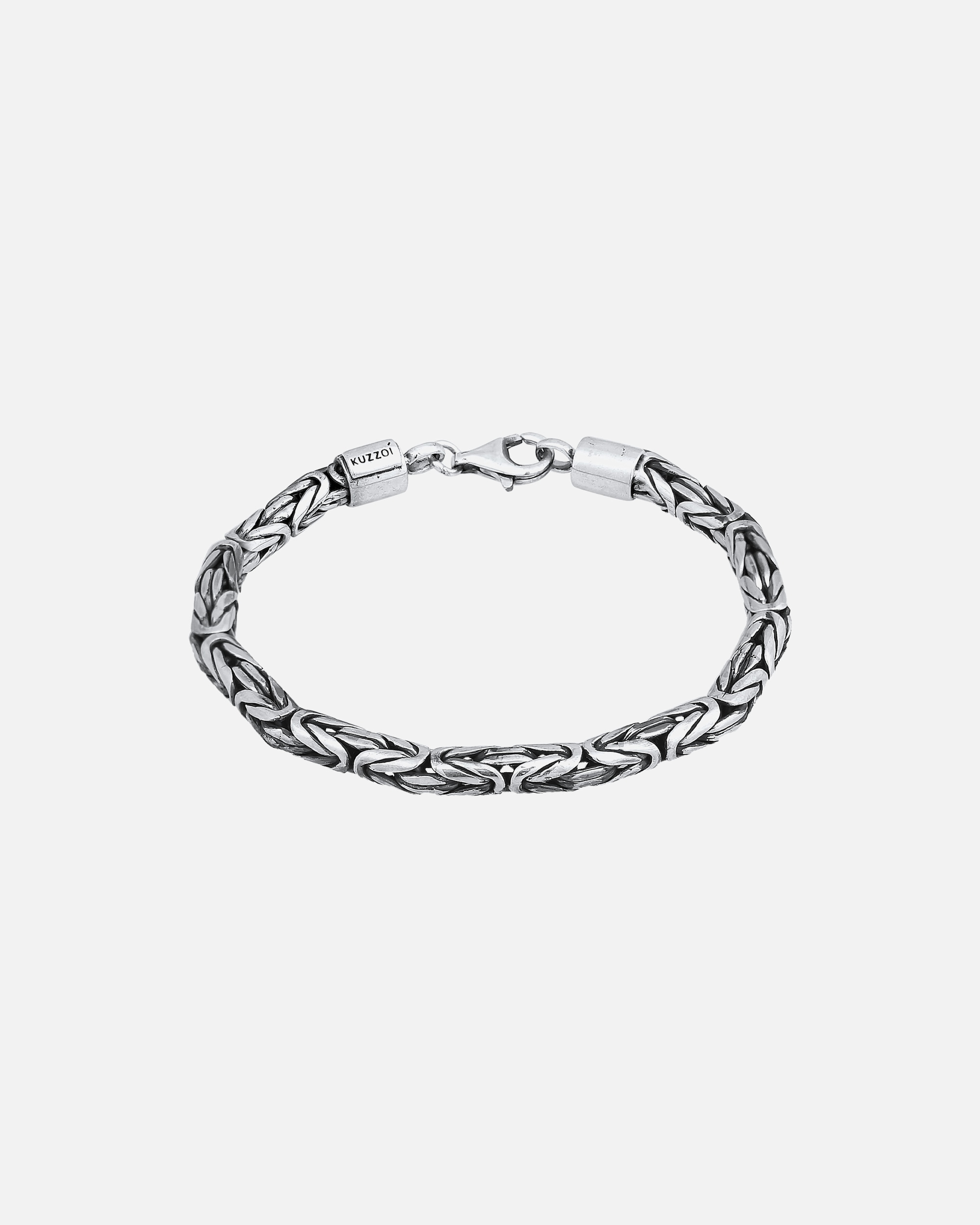 Armband für Männlich KUZZOI Herren Königskette Rund 925 Silber 21