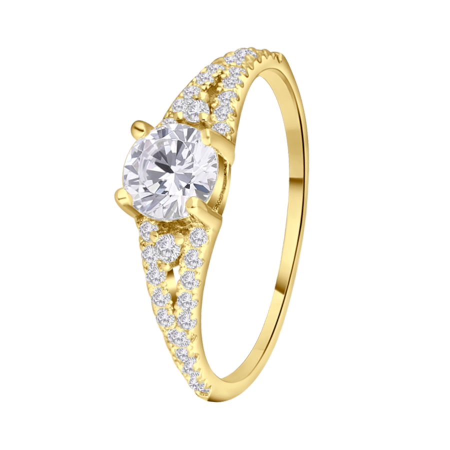 Lucardi Ringe 925 Silber Gold - 63mm Damen