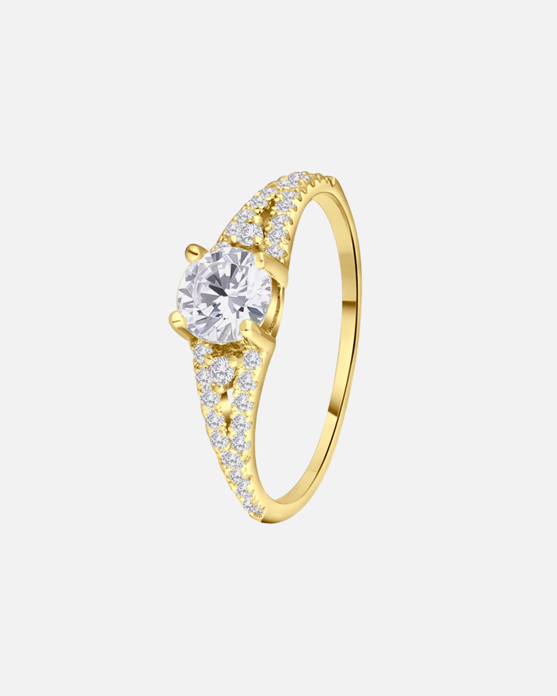 Ring für Weiblich Lucardi Ringe 925 Silber Gold - 47mm