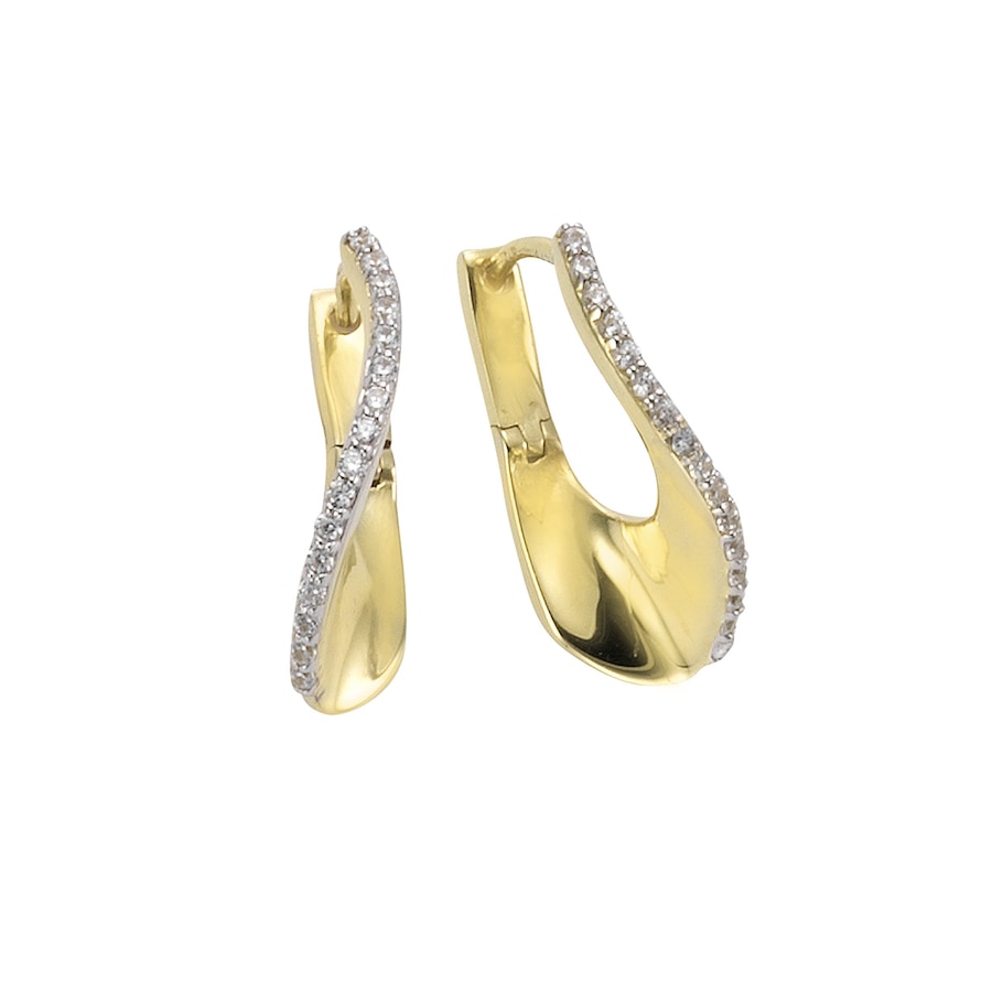 Celesta Ohrring 375/- Gold Zirkonia weiß gelb vergoldet Weiss Damen