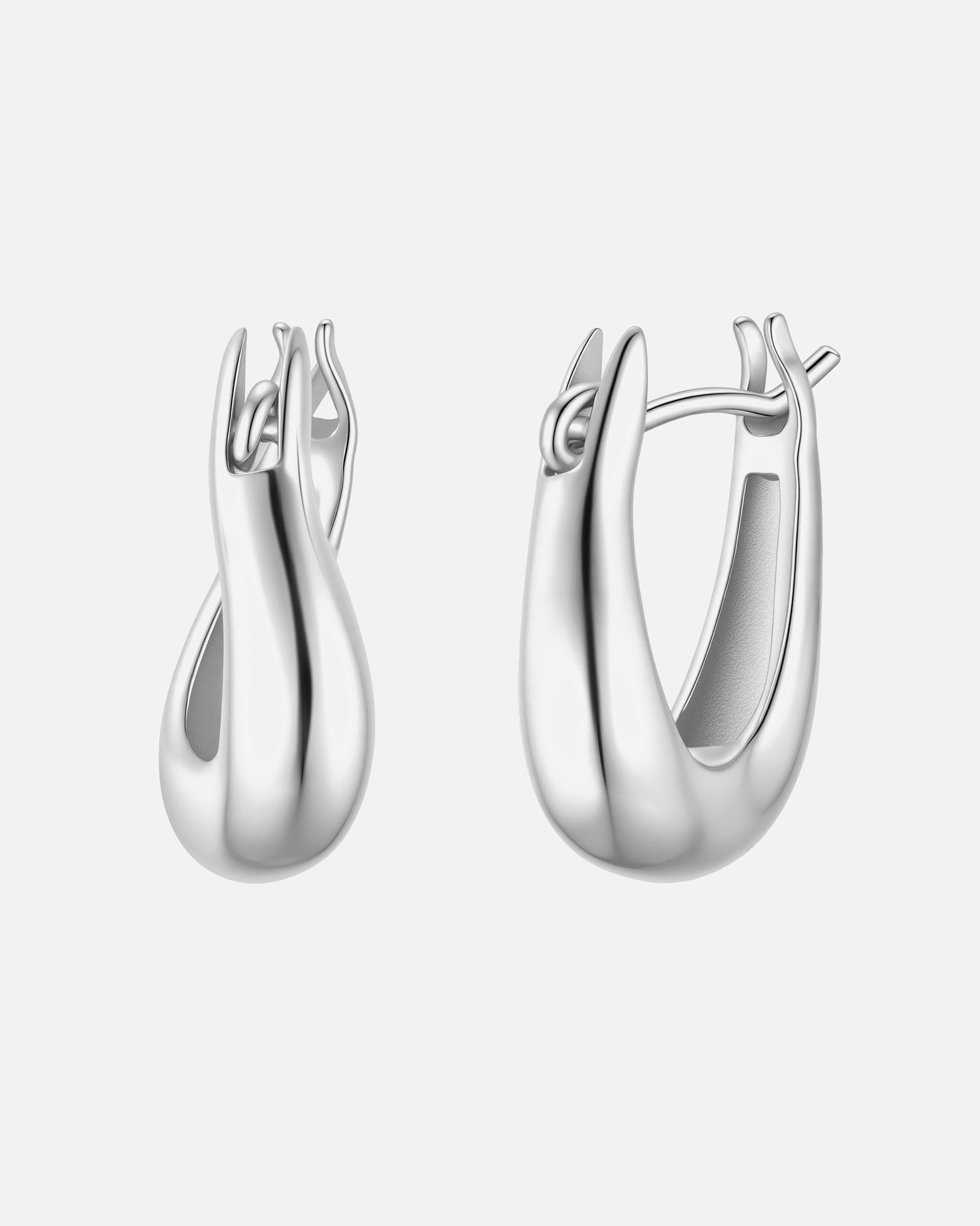 Creolen für Weiblich Glanzstücke München Creolen aus Sterling Silber in silber 15,9 mm