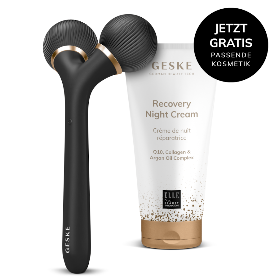 GESKE Sonic Facial & Body Roller | 4 in 1 Farbe: Gray + Gratis Kosmetik