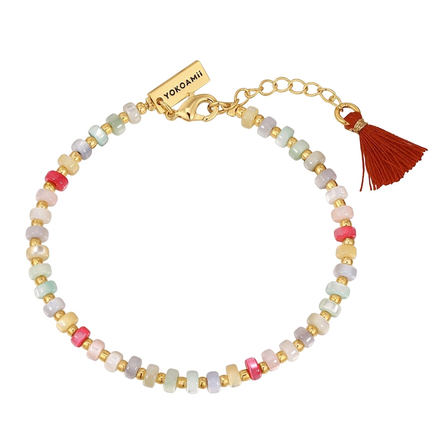 Yokoamii Armband aus Muschelkernperle in Multicolor mit 17,0 cm Basislänge + 3,0 Verlängerung Damen