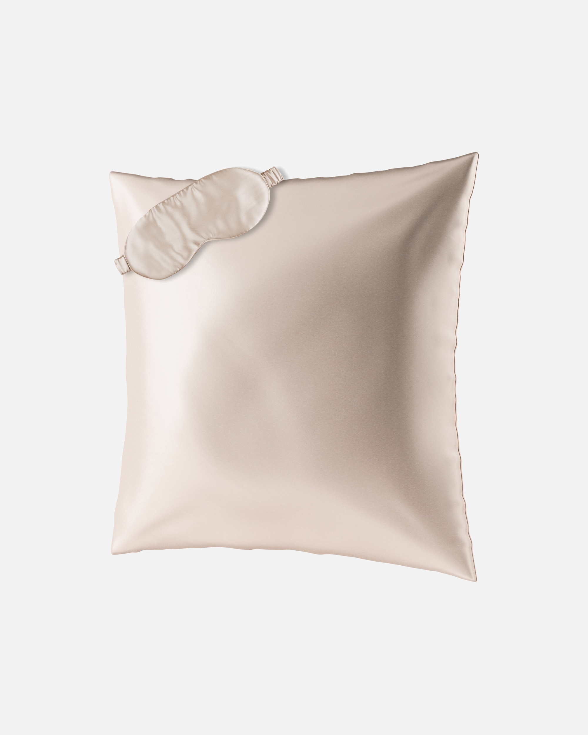 Kissen für Weiblich Ailoria BEAUTY SLEEP SET (80X80) Seidenkissenbezug + Maske beige