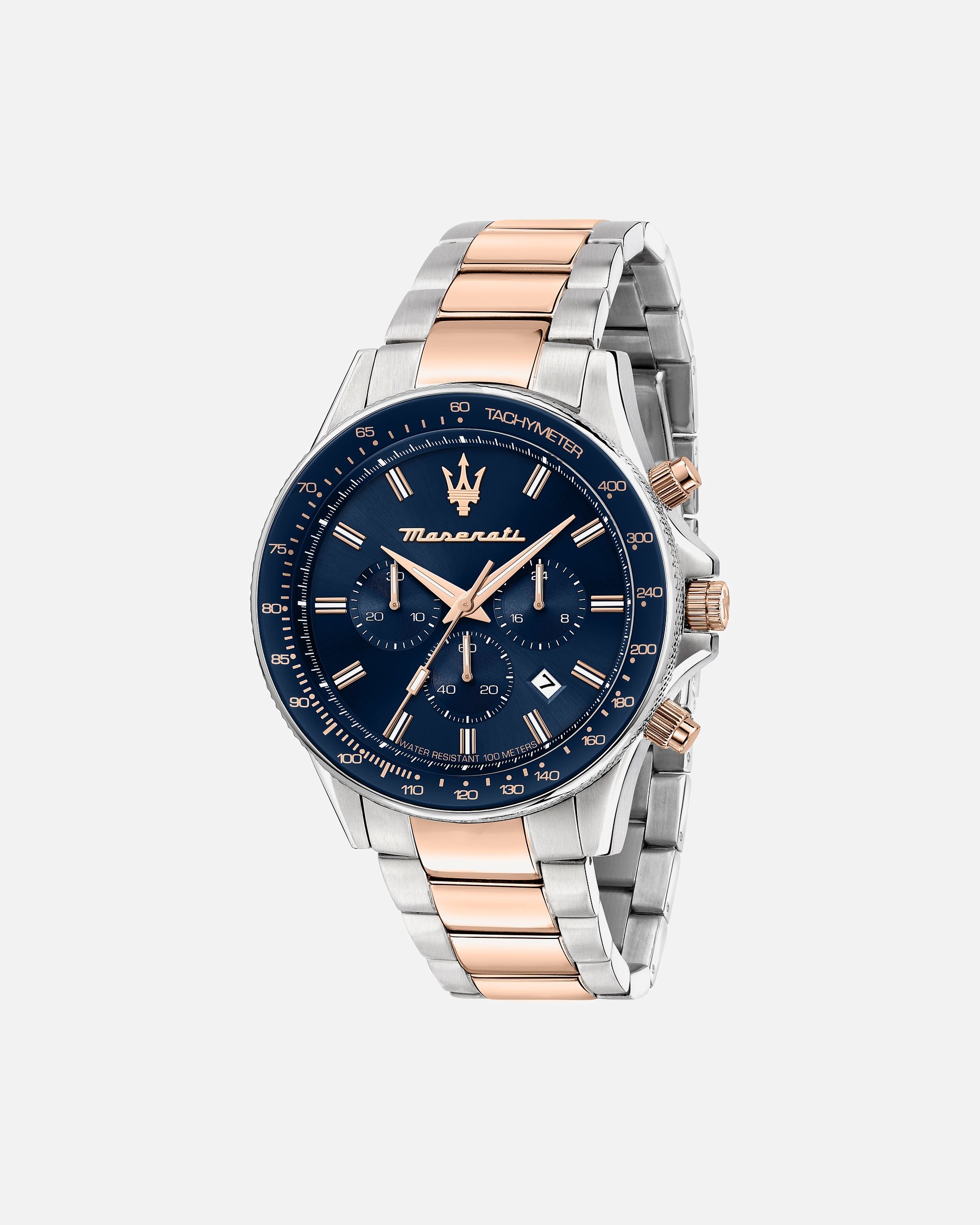 Uhr für Männlich Maserati Chronograph bicolor, blau