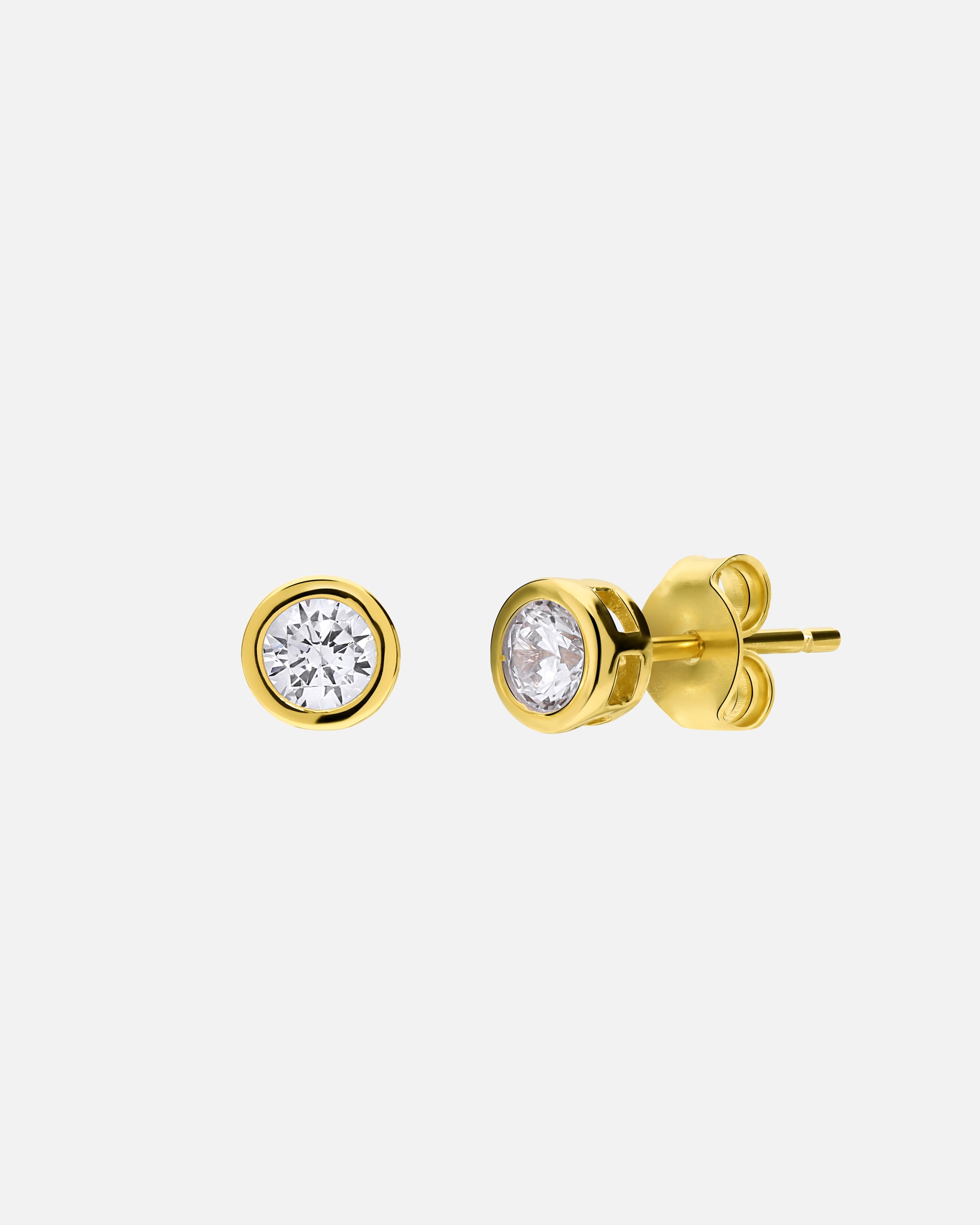 Ohrringe für Weiblich Lucardi Ohrringe 925 Silber Gold - 4.0mm