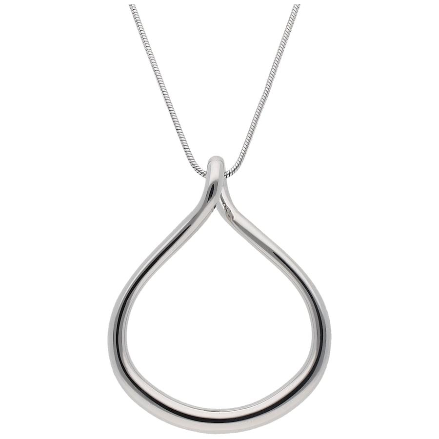 Jacques Charrel Kette geschwungen, Edelstahl 45 cm Silber Damen