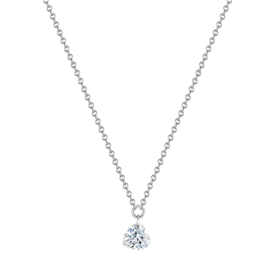 Glanzstücke München Halskette Herz Sterling Silber Topas in 40,0 cm Basiskette + 5,0 Verlängerung Damen