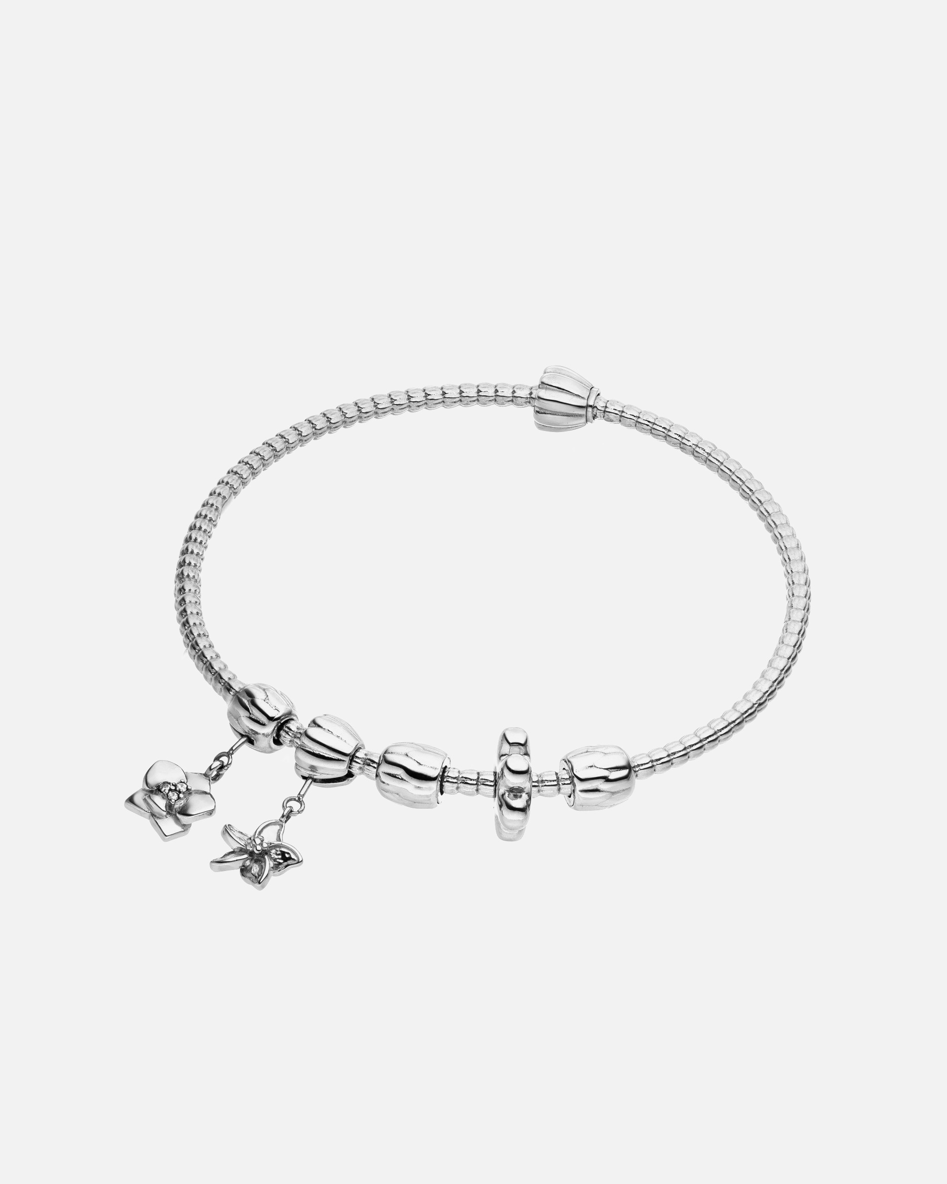 Armband für Unisex Purelei LEI Flower S-M Armreif-Set 100% Edelstahl Silber