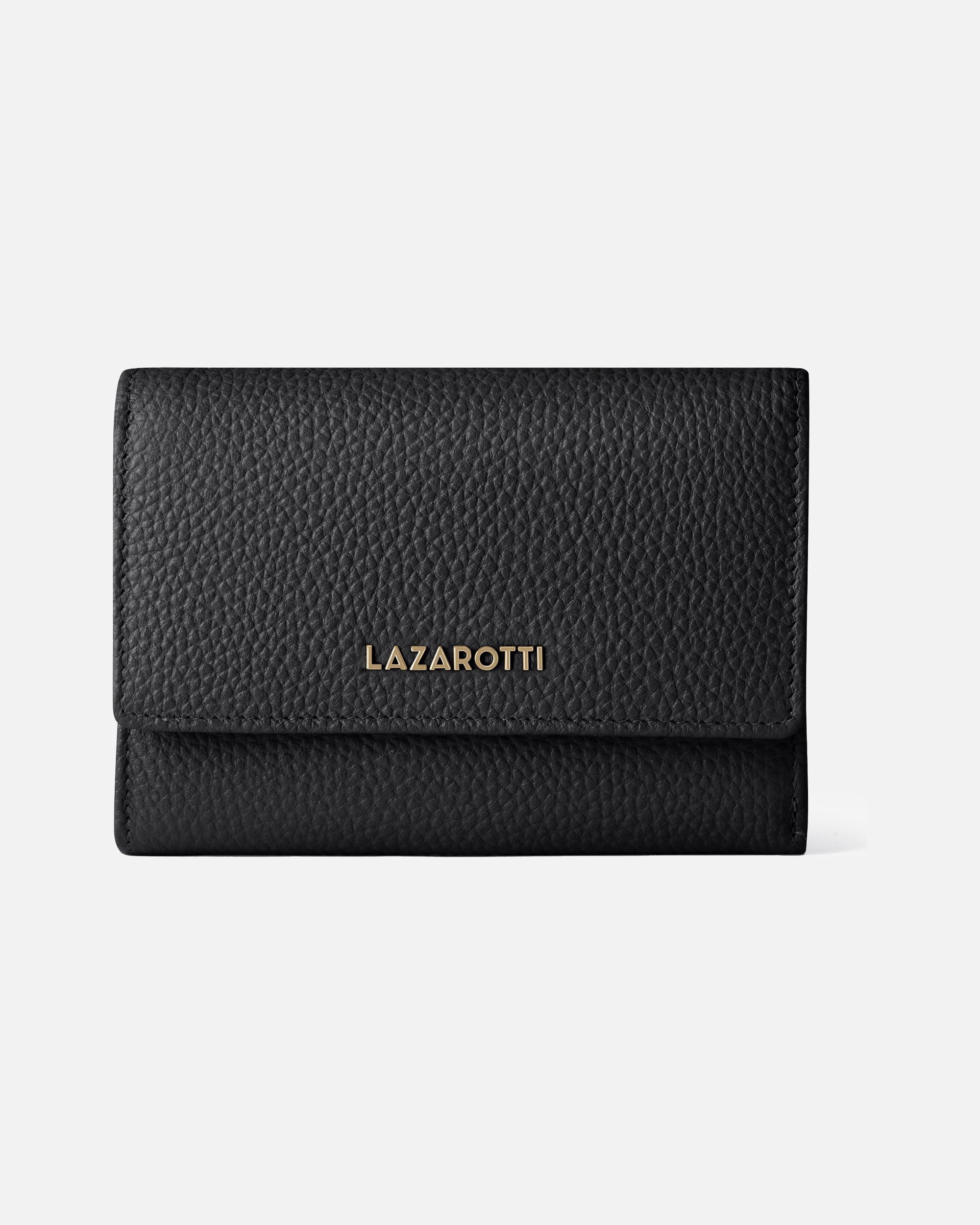 Portemonnaie für Weiblich Lazarotti Bologna Leather Damengeldbörse black