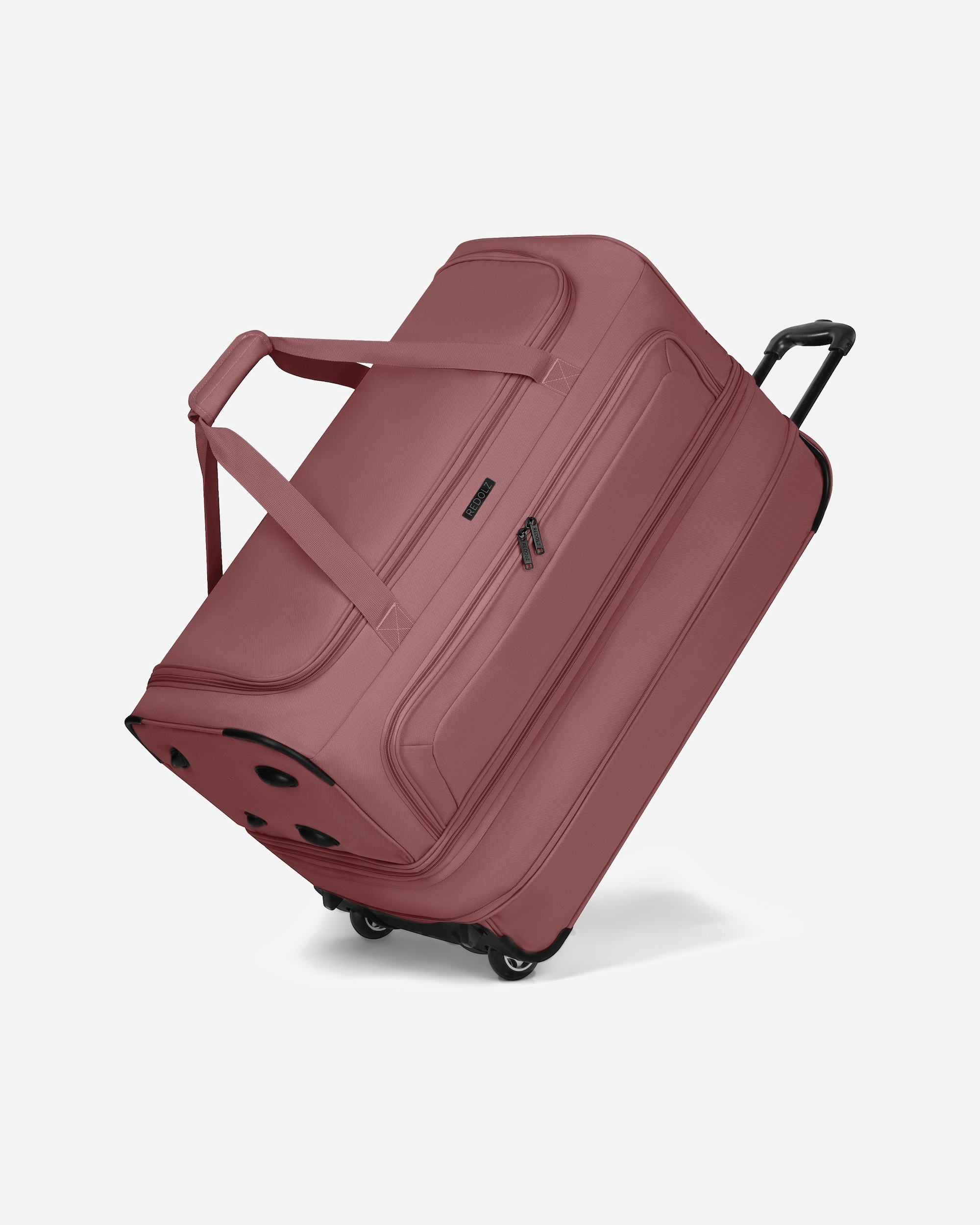 Handgepäckkoffer für Männlich Redolz Duffle Essentials 2-Rollen Reisetasche 70 cm L mit Dehnfalte rose