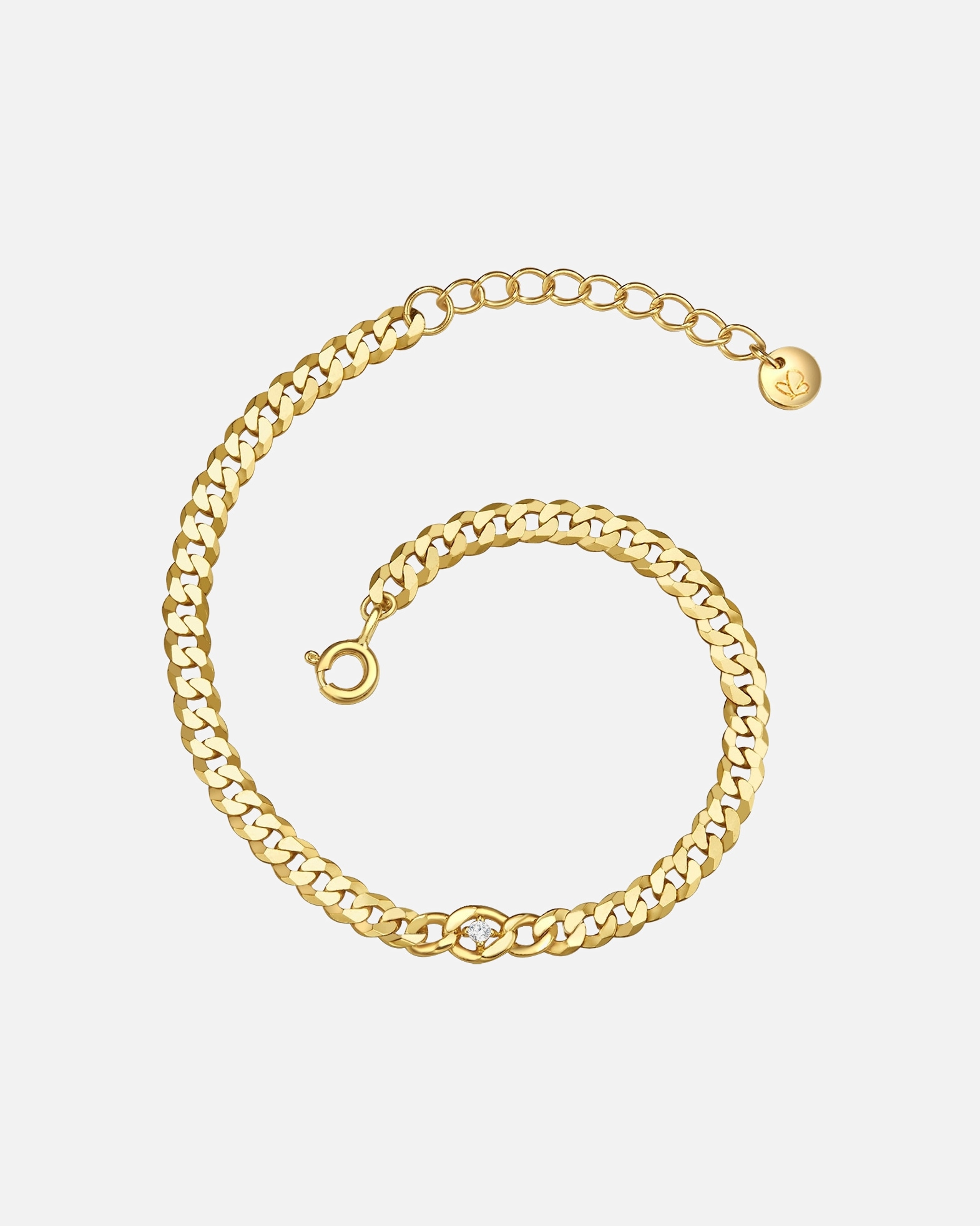 Armband für Weiblich Glanzstücke München Armband Sterling Silber Zirkonia in Gelbgold 15,0 cm Basislänge + 2,5 cm Verlängerung