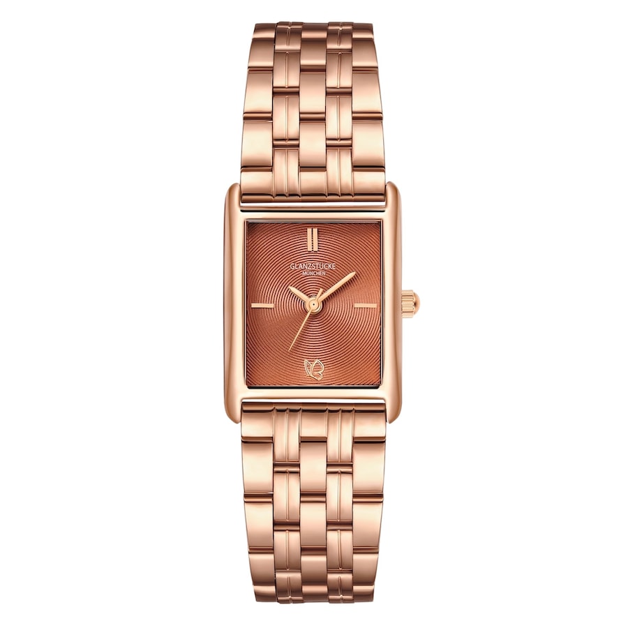 Glanzstücke München Armband-Uhr aus Edelstahl in roségold 22,0x30,0 mm Damen