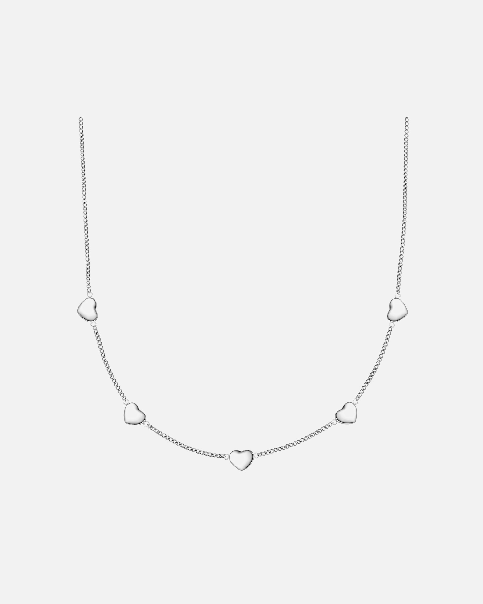 Halskette für Weiblich Glanzstücke München Halskette Herz aus Edelstahl in Silber 40,0 cm Kettenlänge + 5,0 cm Verlängerun