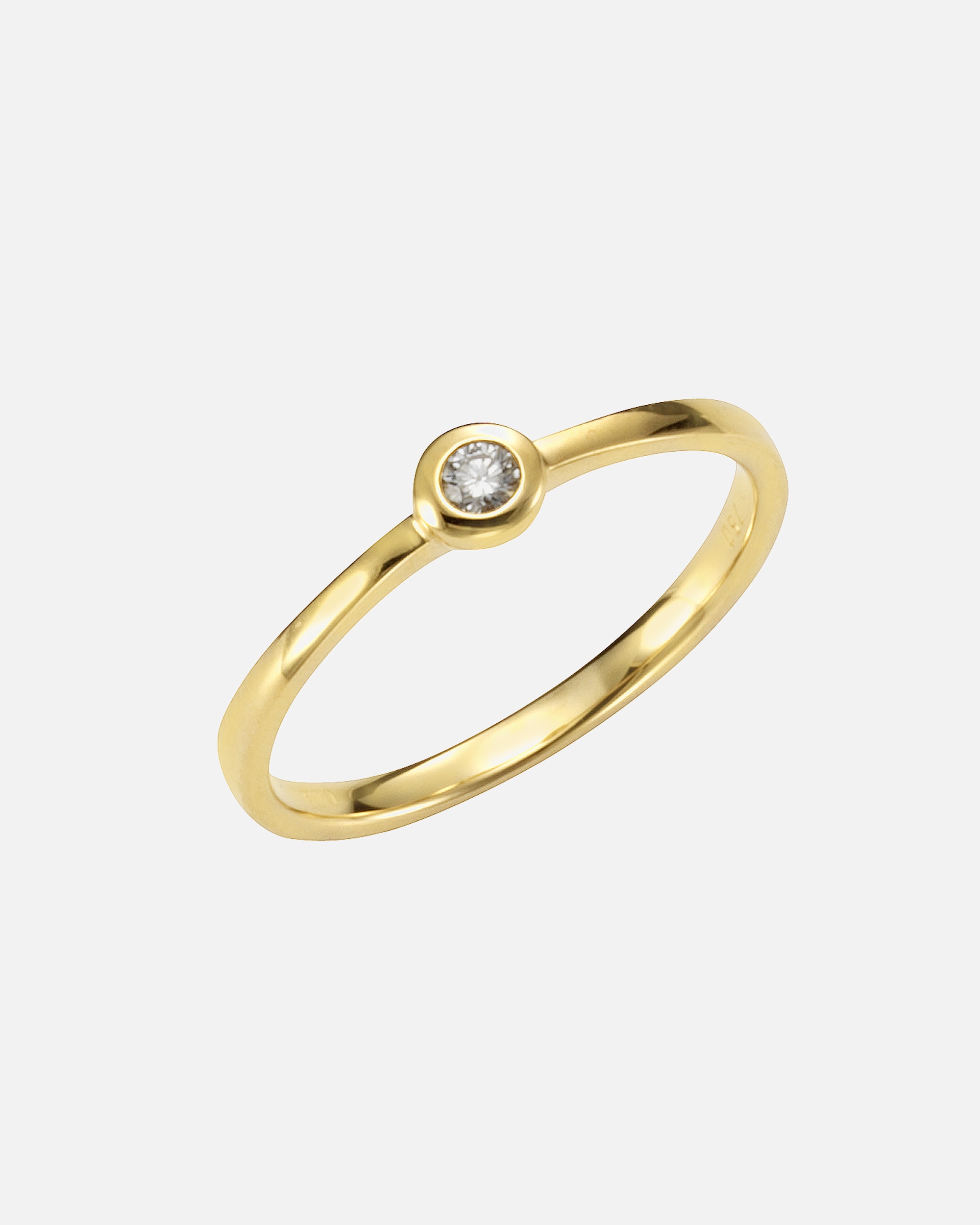 Ring für Weiblich Orolino Ring 585/- Gold Brillant weiß 0,05ct. 054 (17,2)