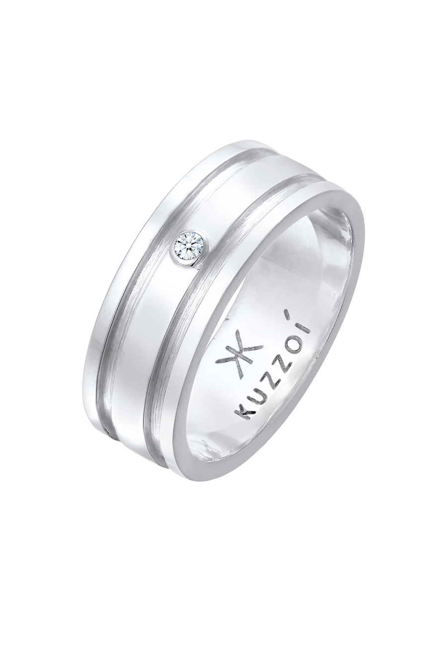 KUZZOI Herren Bandring Massiv Diamant 925 Silber 62