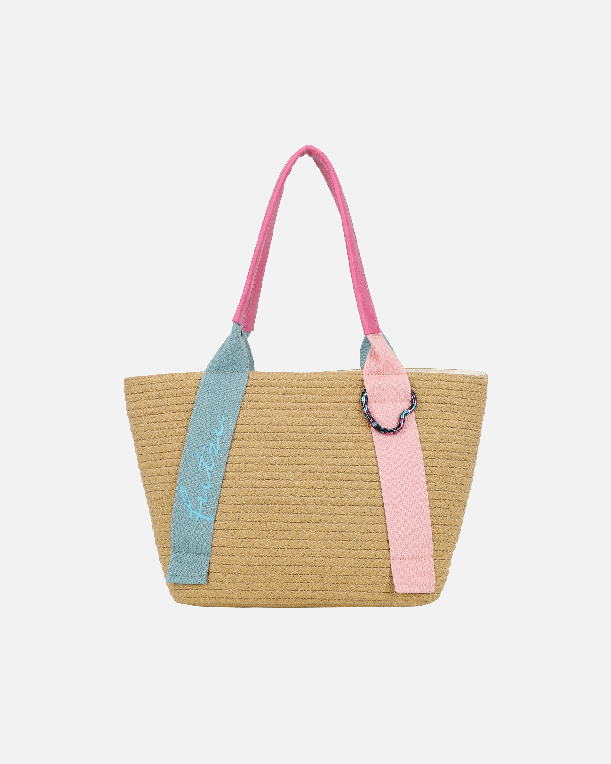 Tasche für Weiblich Fritzi aus Preußen Shopper Happy Summer Shopper mit Reißverschluss und Herz-Karabiner braun