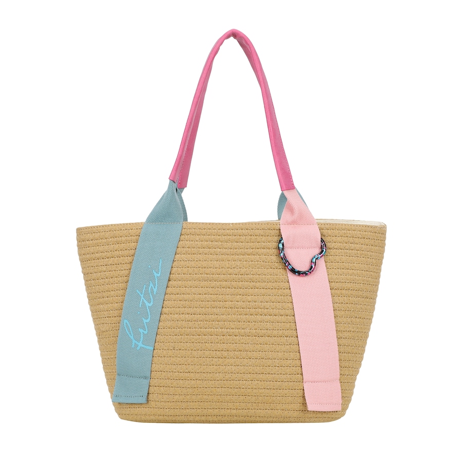 Fritzi aus Preußen Shopper Happy Summer mit Reißverschluss und Herz-Karabiner braun Hellbraun Damen