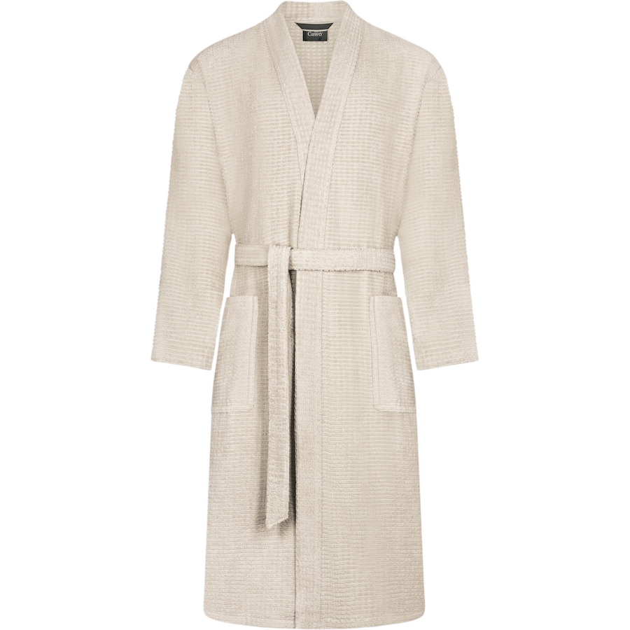 Cawö Bademäntel Herren Kimono PURE Elements 6526 travertin - 366 XL